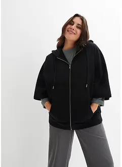 Sweatvest cape van katoen, bonprix