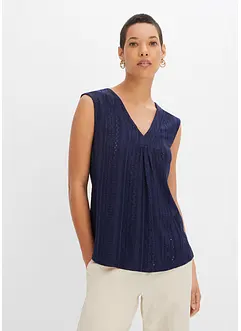 Top met broderie anglaise, bonprix