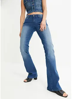 Bootcut jeans mid waist, stretch, bonprix
