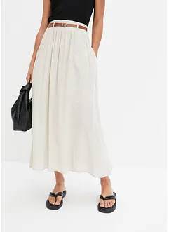 Maxi rok met riem (2-dlg. set), bonprix