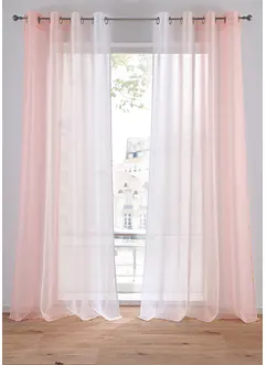 Gordijnen met gerecycled polyester en kleurverloop (set van 2), bonprix