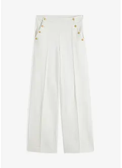 Wide leg broek met gouden knopen, bonprix