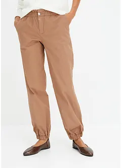 Lichte twill broek met comfortband, bonprix