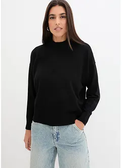 Fijngebreide oversized trui met opstaande kraag, bonprix