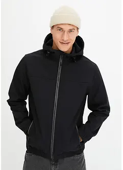 Softshell jas in bomberstijl met capuchon, bonprix