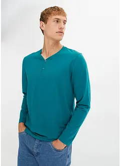 Essential Henley shirt van biologisch katoen, lange mouw, bonprix