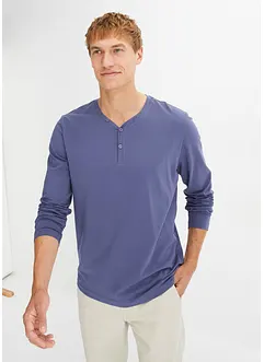 Essential Henley shirt van biologisch katoen, lange mouw, bonprix