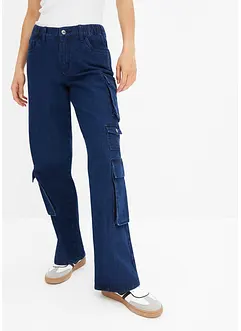 Cargo jeans met mid waist, bonprix