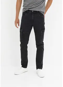 Slim fit stretch cargo jeans, straight, bonprix