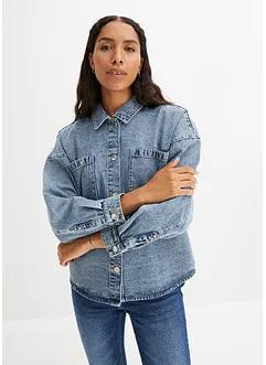 Oversized denim shacket, bonprix