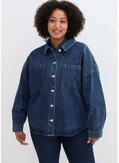 Oversized denim shacket, bonprix