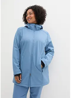 Lange outdoor softshell jas met teddyfleece, bonprix