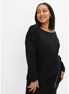 Asymmetrisch shirt met ritssluiting, bonprix