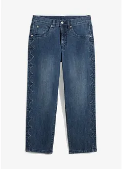 Capri jeans met sierstiksels, bonprix