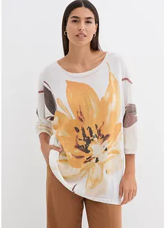 Trui met bloemenprint, bonprix