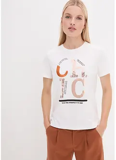 Shirt met glitterprint, bonprix