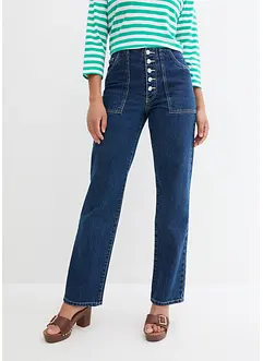 Mid waist stretch jeans, straight, bonprix