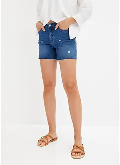 Jeans short met borduursel, BODYFLIRT