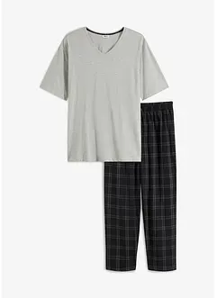 Pyjama met geweven broek (2-dlg. set), bonprix