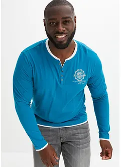 Henley shirt (set van 2), lange mouw, bonprix