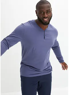 Essential Henley shirt van biologisch katoen, lange mouw, bonprix