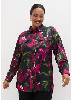 Satijnen blouse met print, bonprix