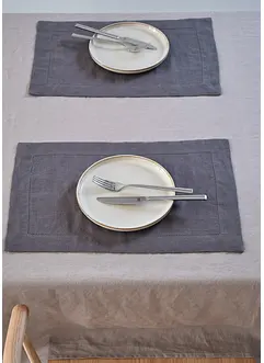 Linnen placemats (set van 2), bonprix