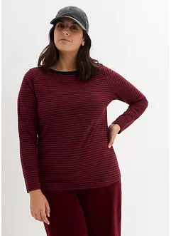 Gestreepte longsleeve met boothals, bonprix