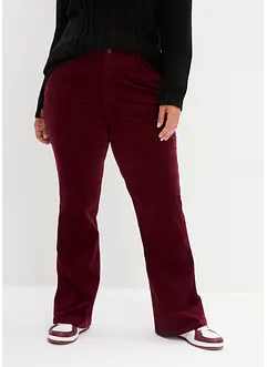 Flared stretch corduroy broek met high-waist comfortband, bonprix