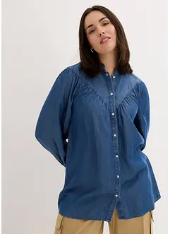 Lyocell blouse met plooitjes, bonprix