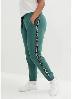 Sweatpants met tapes en statement print, bonprix