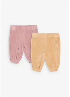 Baby geribde instapbroek (set van 2), bonprix