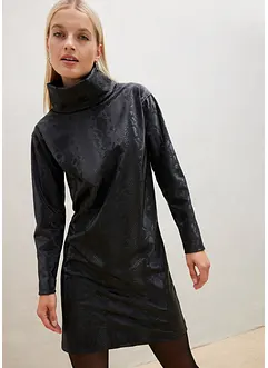 Korte jurk in wetlook, bonprix