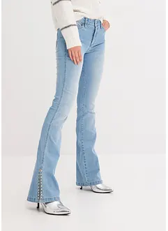 Flared jeans met mid waist en stretch, bonprix