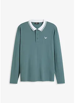 Piqué poloshirt van biologisch katoen, lange mouw, bonprix