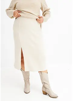 Geribde jersey rok, bonprix