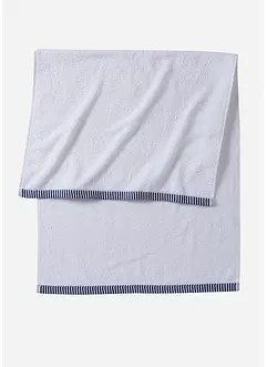 Handdoek met gedessineerde boorden, bonprix