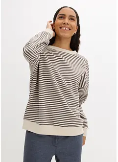 Oversized sweater met strepen, bonprix