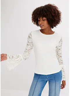 Longsleeve met kant, bonprix