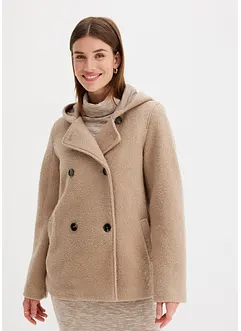 Peacoat van zacht bouclé, bonprix