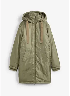 Gewatteerde parka met afneembare capuchon en tunneltje, bonprix