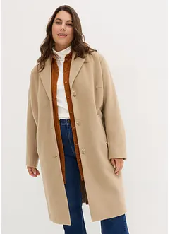 Korte coat in wollen look, bonprix