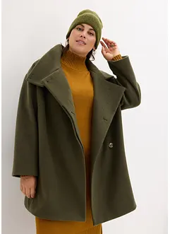 Korte coat in wollen look, bonprix