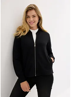 Sweatvest in pilotenstjil, lange mouw, bonprix