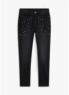 Skinny jeans met parels, bonprix