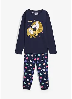 Meisjes pyjama met biologisch katoen (2-dlg. set), bonprix