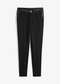 Legging van stevige jersey met imitatieleren details, bonprix