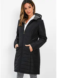 Lange, gewatteerde reversible jas, bonprix