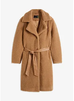 Lange teddy jas, bonprix
