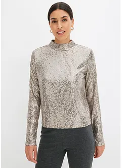 Blouse met pailletten, bonprix